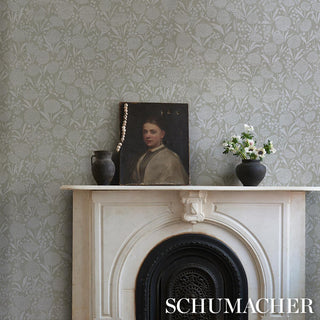 Schumacher Chrysanthemum Handmade Sisal Grasscloth Unpasted Wallpaper