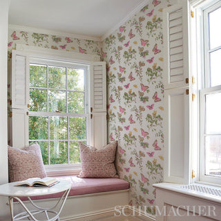 Schumacher Baudin Butterfly Floral Unpasted Wallpaper