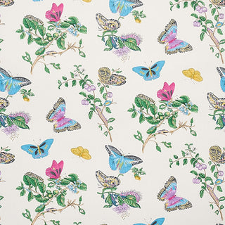 Schumacher Baudin Butterfly Floral Unpasted Wallpaper