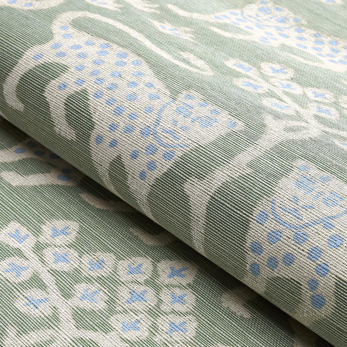 5012300 Schumacher Woodland Leopard Sisal Grasscloth Unpasted Wallpaper Roll from Say Decor