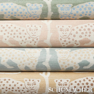 Schumacher Woodland Leopard Sisal Grasscloth Unpasted Wallpaper Rolls from Say Decor