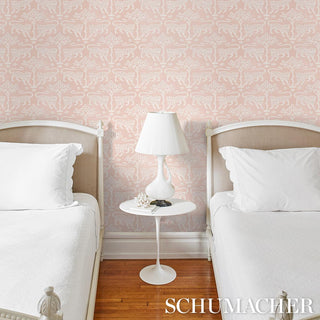 5012302 Schumacher Woodland Leopard Sisal Grasscloth Unpasted Wallpaper Bedroom from Say Decor