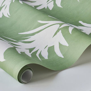 5013660 Schumacher x Backdrop White Lotus Botanical Unpasted Wallpaper roll at Say Decor