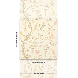 5013701 Schumacher Wisteria Chinoiserie Sisal Grasscloth Unpasted Wallpaper Scale at Say Decor