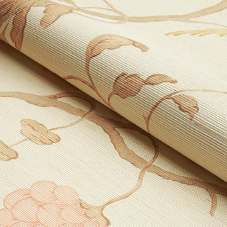5013701 Schumacher Wisteria Chinoiserie Sisal Grasscloth Unpasted Wallpaper Roll at Say Decor