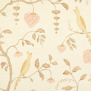 5013701 Schumacher Wisteria Chinoiserie Sisal Grasscloth Unpasted Wallpaper at Say Decor
