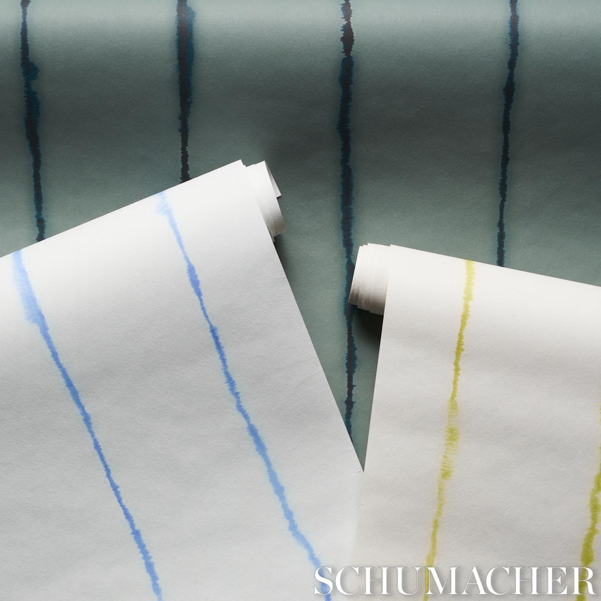 Schumacher x Backdrop Ephemera Striped Unpasted Wallpaper Rolls at Say Decor