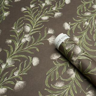5015361 Schumacher Tasmanian Mimosa Floral Unpasted Wallpaper Roll at Say Decor