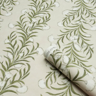 5015362 Schumacher Tasmanian Mimosa Floral Unpasted Wallpaper Roll at Say Decor