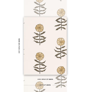 5015450 Schumacher Pretty Petals Floral Unpasted Wallpaper Scale at Say Decor