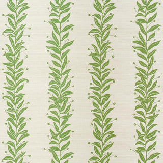 5015560 Schumacher Tendril Stripe Sisal Grasscloth Unpasted Wallpaper at Say Decor