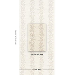 5015561 Schumacher Tendril Stripe Sisal Grasscloth Unpasted Wallpaper scale at Say Decor