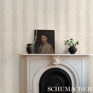 5015561 Schumacher Tendril Stripe Sisal Grasscloth Unpasted Wallpaper decor at Say Decor