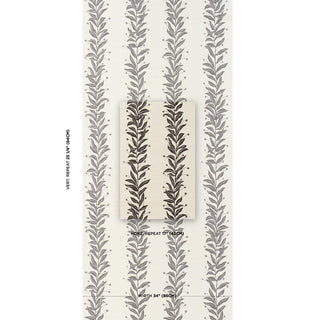 5015562 Schumacher Tendril Stripe Sisal Grasscloth Unpasted Wallpaper scale at Say Decor
