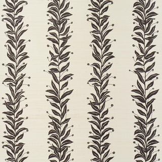 5015562 Schumacher Tendril Stripe Sisal Grasscloth Unpasted Wallpaper at Say Decor