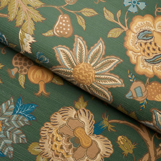 5015641 Schumacher Darsy Tree Of Life Sisal Grasscloth Unpasted Wallpaper roll at Say Decor
