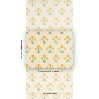 5016670 Schumacher Saranda Flower Sisal Grasscloth Unpasted Wallpaper Scale from Say Decor