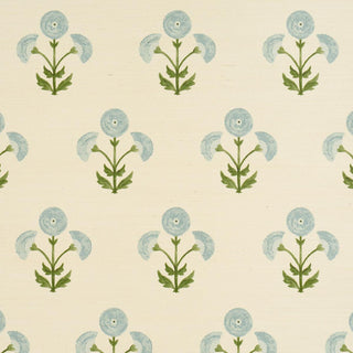 5016671 Schumacher Saranda Flower Sisal Grasscloth Unpasted Wallpaper from Say Decor