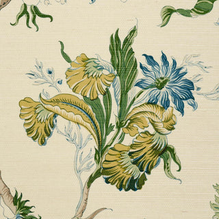 5016680 Schumacher Josephine Jacobean Sisal Grasscloth Unpasted Wallpaper Detail at Say Decor