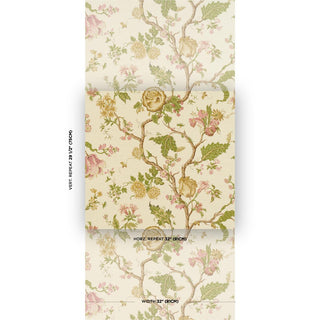 5016681 Schumacher Josephine Jacobean Sisal Grasscloth Unpasted Wallpaper Scale at Say Decor