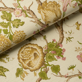 5016681 Schumacher Josephine Jacobean Sisal Grasscloth Unpasted Wallpaper Roll at Say Decor