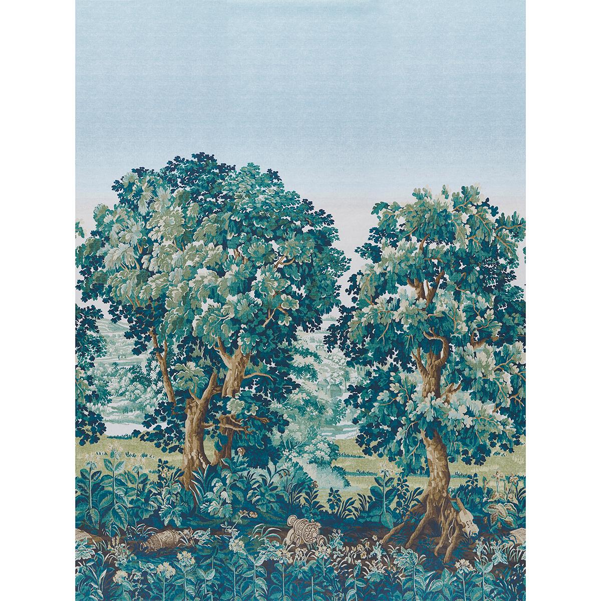 5016820 Schumacher La Forêt Trees 3 Panel Unpasted Wall Mural at Say Decor