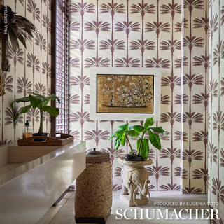 5016960 Schumacher A Palm Is A Palm Sisal Grasscloth Unpasted Wallpaper Entryway at Say Decor