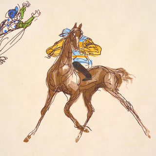 Schumacher x Backdrop Tanbark Multi Horse Unpasted Wallpaper