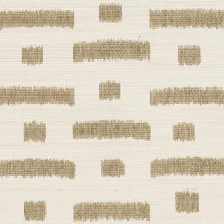 5017592 Schumacher Abstract Ikat Sisal Grasscloth Unpasted Wallpaper Detail at Say Decor