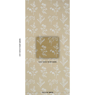 5017910 Schumacher Lisbeth Embroidered Sisal Unpasted Wallpaper Scale at Say Decor