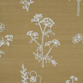 5017910 Schumacher Lisbeth Embroidered Sisal Unpasted Wallpaper Detail at Say Decor