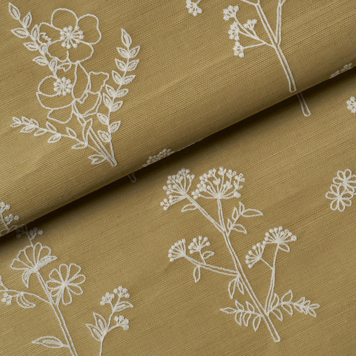 5017910 Schumacher Lisbeth Embroidered Sisal Unpasted Wallpaper Roll at Say Decor