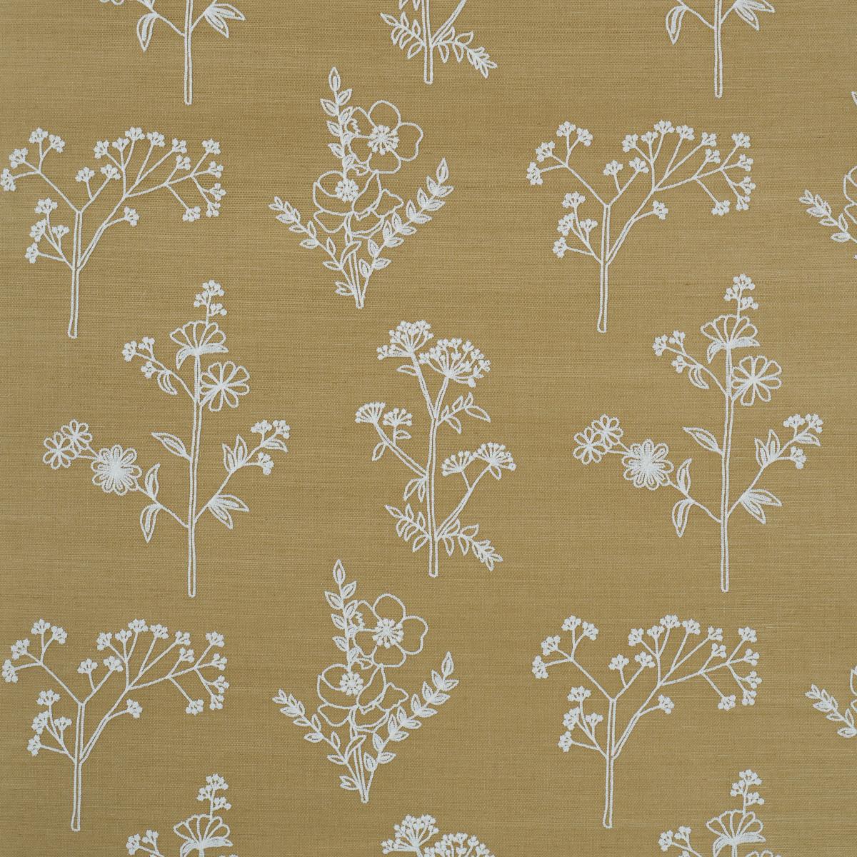 5017910 Schumacher Lisbeth Embroidered Sisal Unpasted Wallpaper at Say Decor
