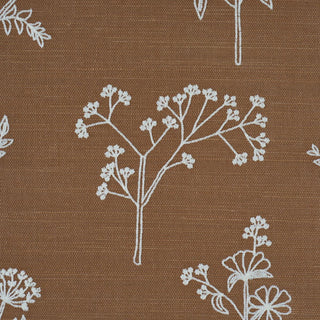 5017911 Schumacher Lisbeth Embroidered Sisal Unpasted Wallpaper Flower at Say Decor