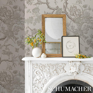 5017972 Schumacher Inverness Garden Unpasted Wallpaper Living Room at Say Decor