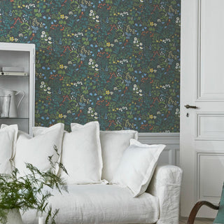 5474 Spruce Boråstapeter Flora Unpasted Wallpaper Living Room at Say Decor