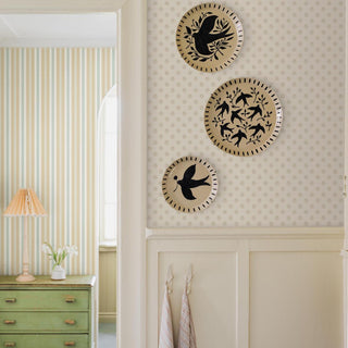 5807 Boråstapeter Skogsstjärna Geometric Unpasted Wallpaper Entryway at Say Decor