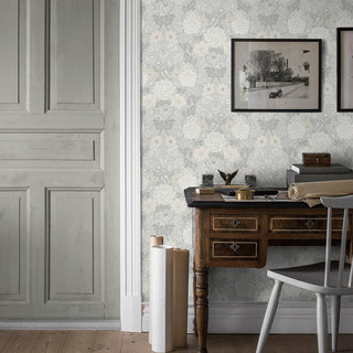 7664 Boråstapeter Dahlia Garden Floral Unpasted Wallpaper Office from Say Decor