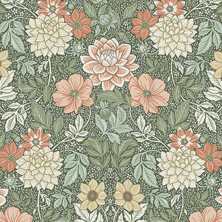 7666 Boråstapeter Dahlia Garden Floral Unpasted Wallpaper from Say Decor
