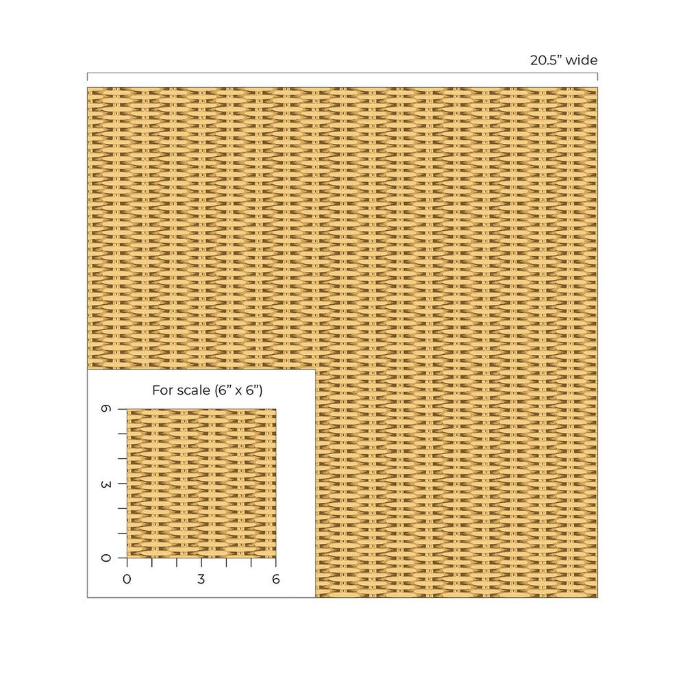 802940WR Bali Basket peel and stick wallpaper scale from Tommy Bahama Home