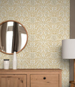 802950WR Bondi Batik peel and stick wallpaper accent from Tommy Bahama Home