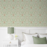 802952WR Bondi Batik peel and stick wallpaper accent from Tommy Bahama Home