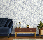 802960WR Charted Course peel and stick wallpaper entryway from Tommy Bahama