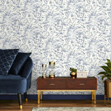 802960WR Charted Course peel and stick wallpaper entryway from Tommy Bahama