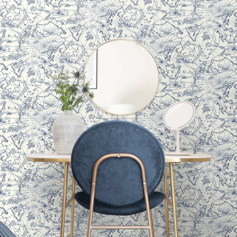 
                  
                    802960WR Charted Course peel and stick wallpaper desk from Tommy Bahama
                  
                