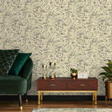 802961WR Charted Course peel and stick wallpaper living room from Tommy Bahama