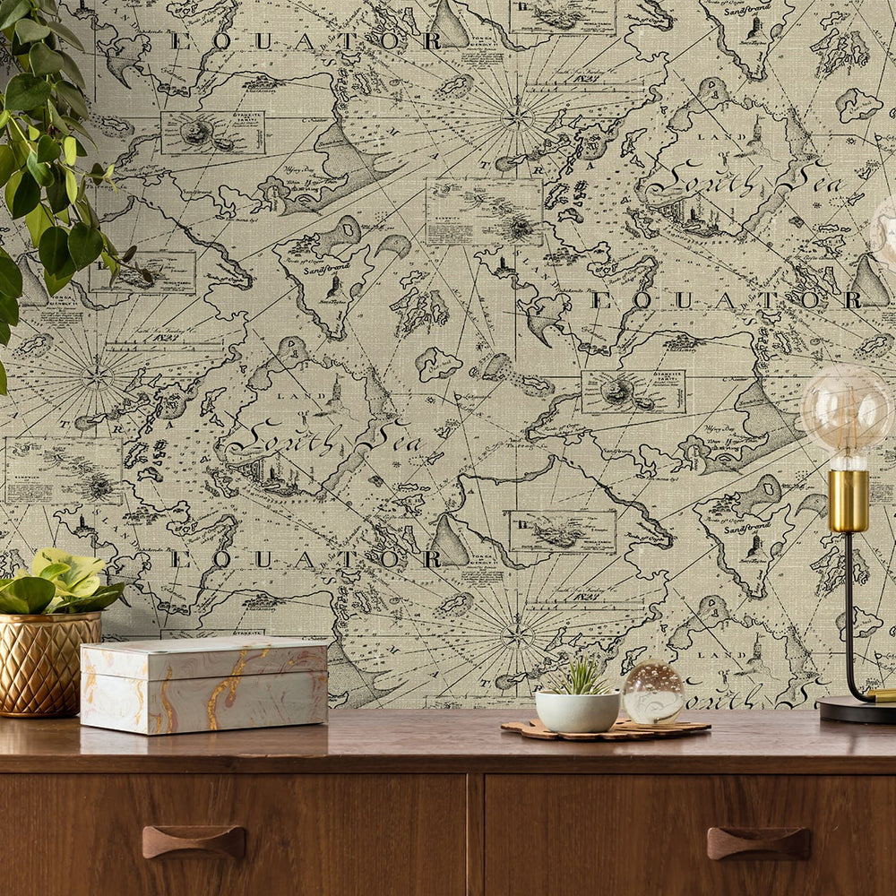 
                  
                    802961WR Charted Course peel and stick wallpaper accent from Tommy Bahama
                  
                