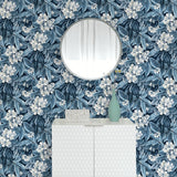 802970WR Darwin Floral peel and stick wallpaper entryway from Tommy Bahama