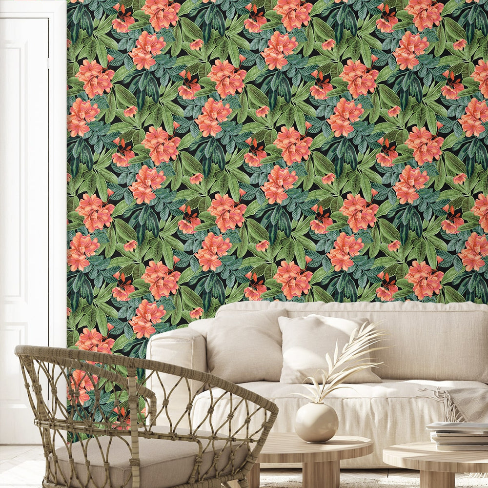 
                  
                    802971WR Darwin Floral peel and stick wallpaper living room from Tommy Bahama
                  
                