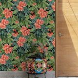 802971WR Darwin Floral peel and stick wallpaper decor from Tommy Bahama